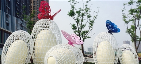 不锈钢镂空编织雕塑 铁艺不锈钢镂空雕塑 蝴蝶景观雕塑