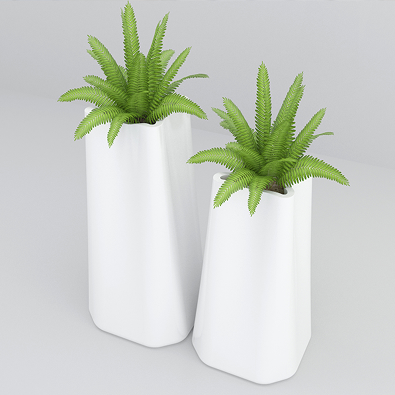 玻璃钢花盆四叶草 酒店ktv走廊创意装饰花瓶摆件