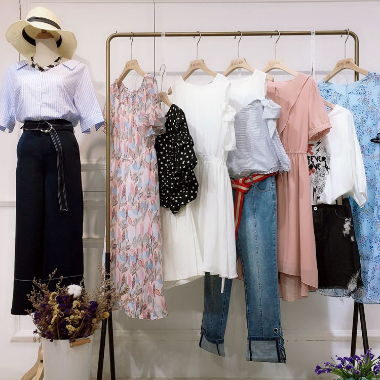 欧e女装折扣品牌 夏季女装套装 名品尾货品牌女装批发