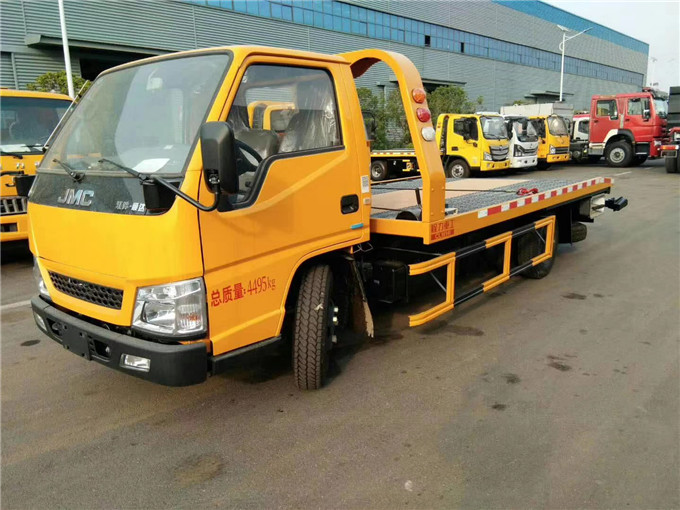 新款一拖二清障车应急救援拖车