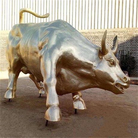 动物牛雕塑摆件 公园铜雕塑 十二生肖铜牛生产厂家
