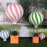 玻璃钢花盆雕塑 创意气球造型花盆雕塑 商场广场景观装饰