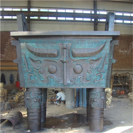 世隆纯铜鼎摆件 仿古大型招财青铜鼎 广场标志性建筑定制