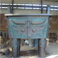 世隆纯铜鼎摆件 仿古大型招财青铜鼎 广场标志性建筑定制