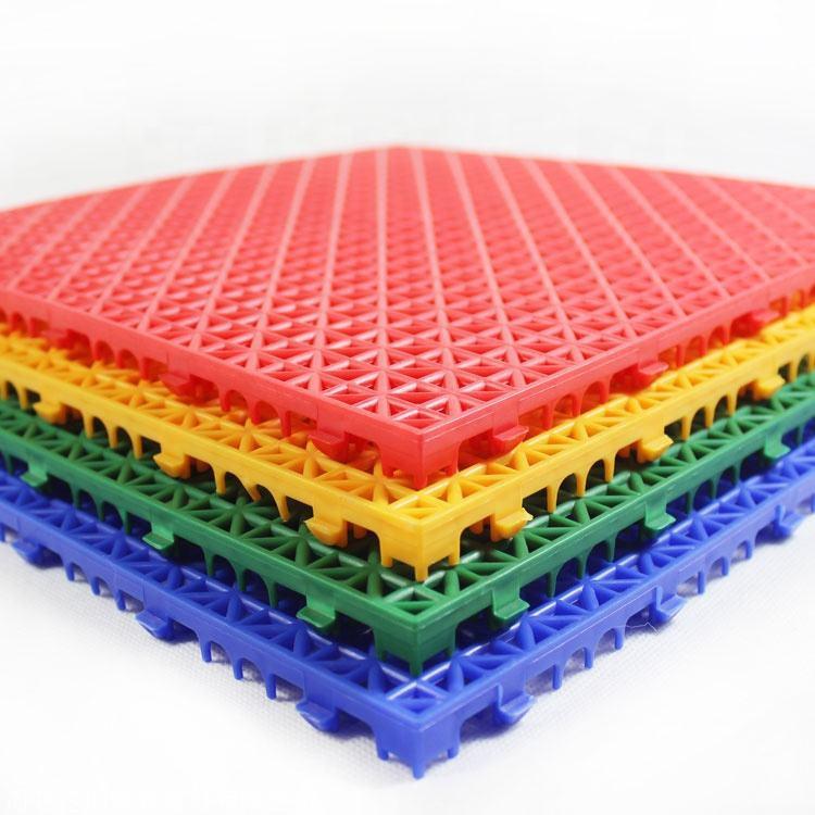 宝鸡篮球场拼装地板 运动场弹性pp地板 现货现发悬浮地板