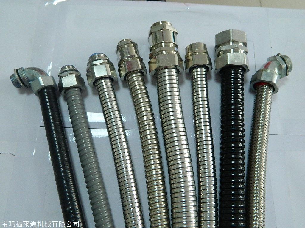 福莱通直供新疆昌吉dn25铠装电缆双扣金属软管304材质抗拉性强