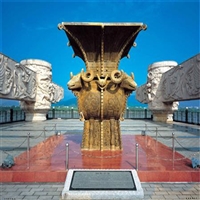 四羊方尊铜雕摆件 大型广场纯铜雕塑 仿古青铜鼎定制