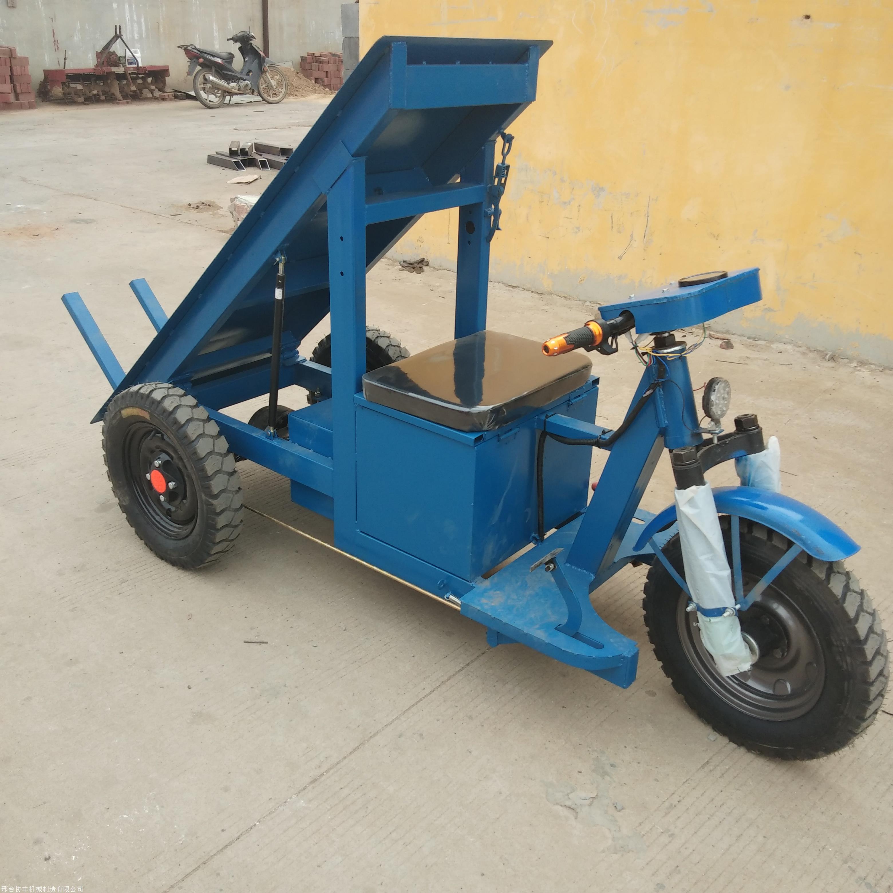协丰 电动拉砖车 骑行电动背砖车 工地电动平板拉砖车厂家供应