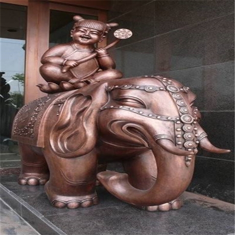 铸铜大象 招财动物象雕塑 公司门口大型铜摆件