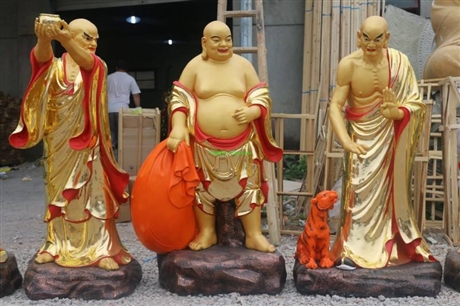 寺庙铸铜罗汉雕塑  纯铜十八罗汉雕塑  世隆纯铜摆件