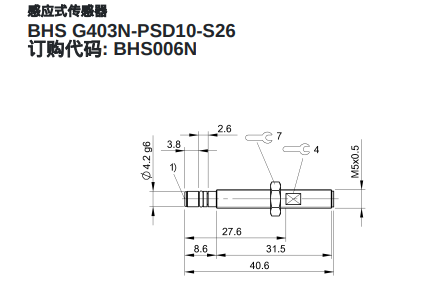 巴鲁夫balluff耐高压接近开关BHS G403N-PSD10-S26选型手册