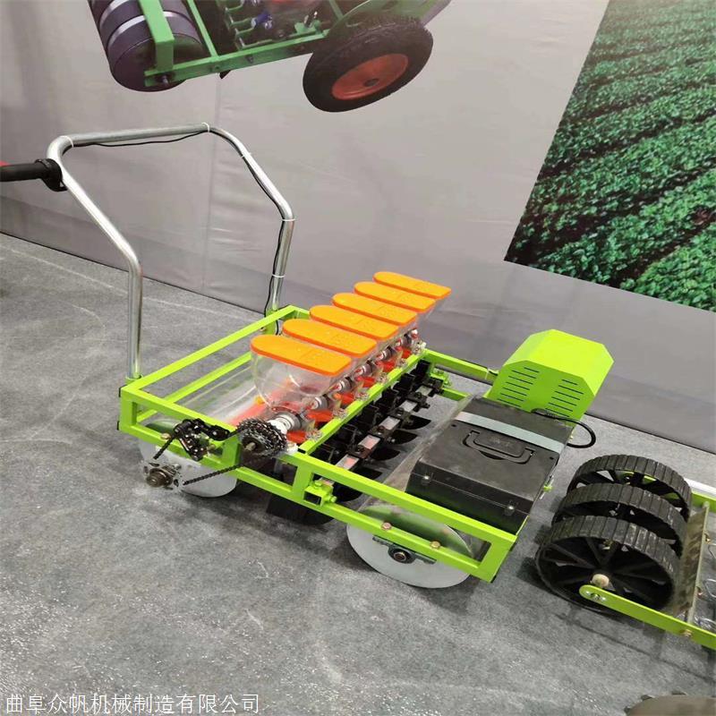 手推6行蔬菜播种机 大棚种植胡萝卜免间苗播种机 蔬菜种子精播机