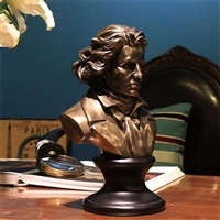 音乐家贝多芬纯铜雕塑 西方人物贝多芬雕塑 校园铜像摆件