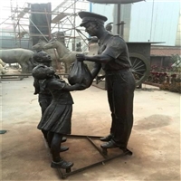 城市抗战人物铜雕 户外人物红军铜雕塑 设计定制人物雕塑