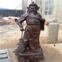商业店铺供奉关羽摆件 古代人物雕塑摆件 铜关公来图制作