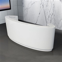 公司烤漆前台接待台办公桌弧形美容院酒店吧台