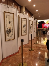 展览八棱柱屏风，八棱柱屏风，书画展示屏风，广告屏风，八棱柱展板，隔断材料，