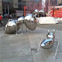 不锈钢蚂蚁雕塑 小区绿地蚂蚁不锈钢雕塑摆件