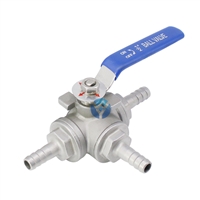 不锈钢皮管球阀，宝塔三通球阀