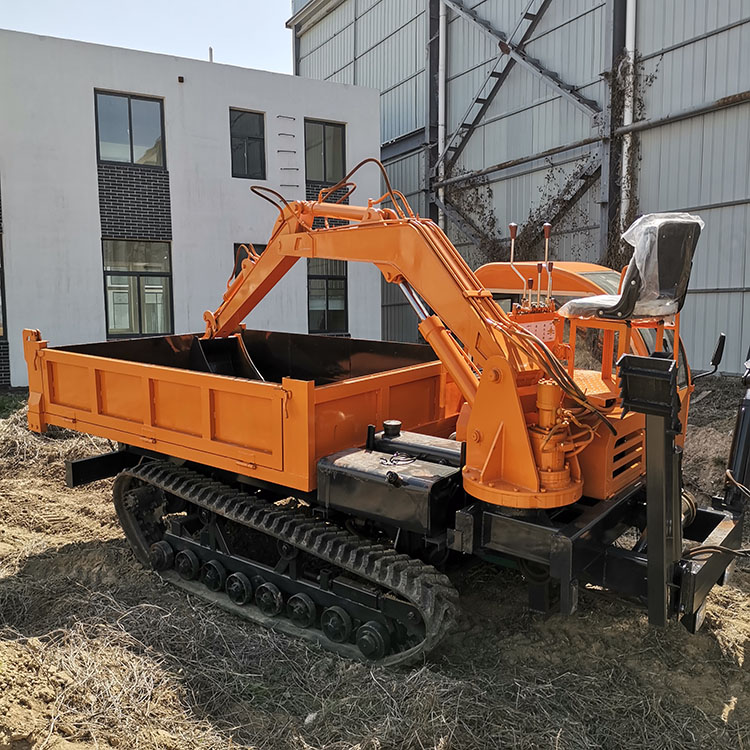 全地形履帶隨車挖小型水田履帶車載挖掘機橡膠履帶車載挖掘機