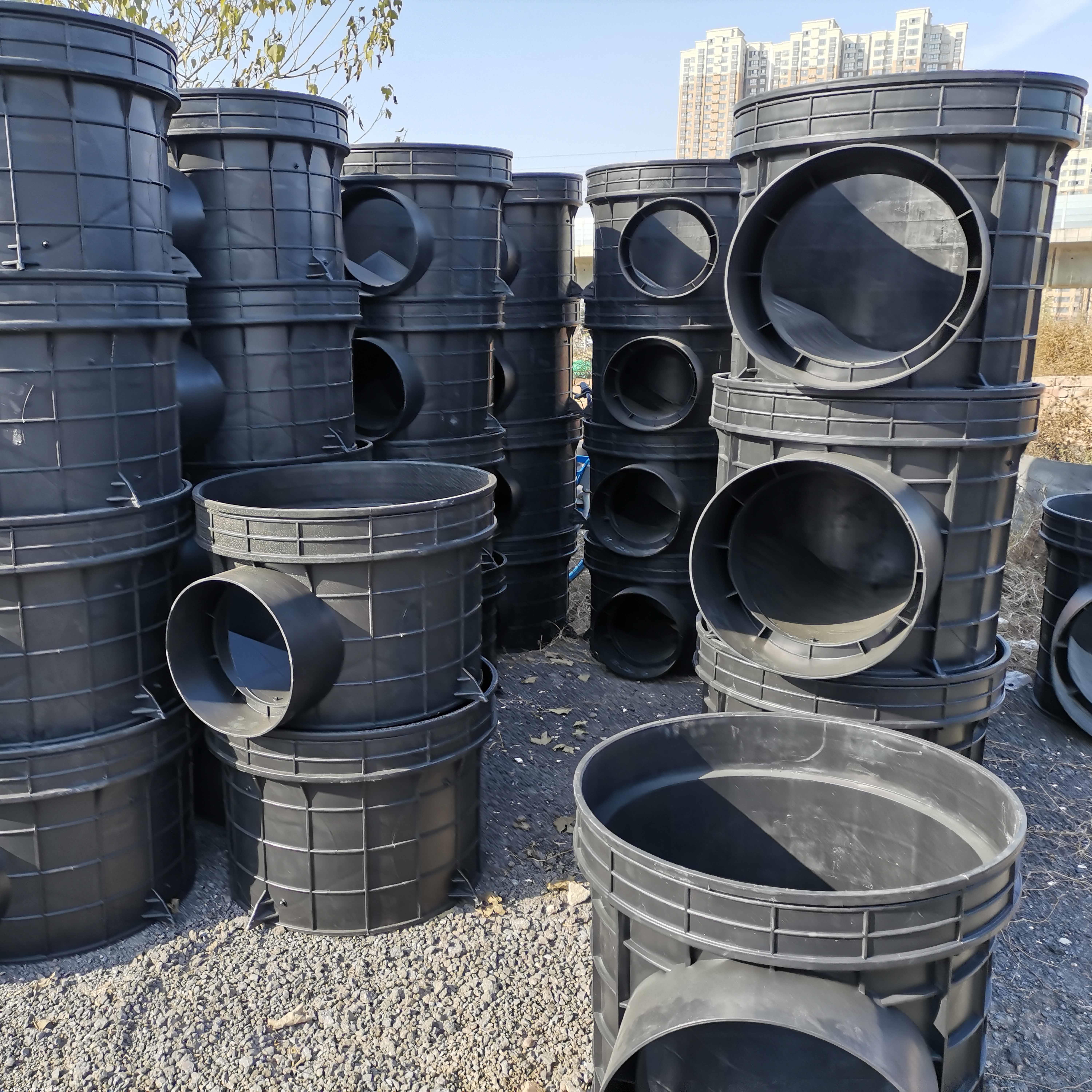 供应陕西三原联塑pe检查井hdpe市政检查井厂家pe排水检查井图片_高清