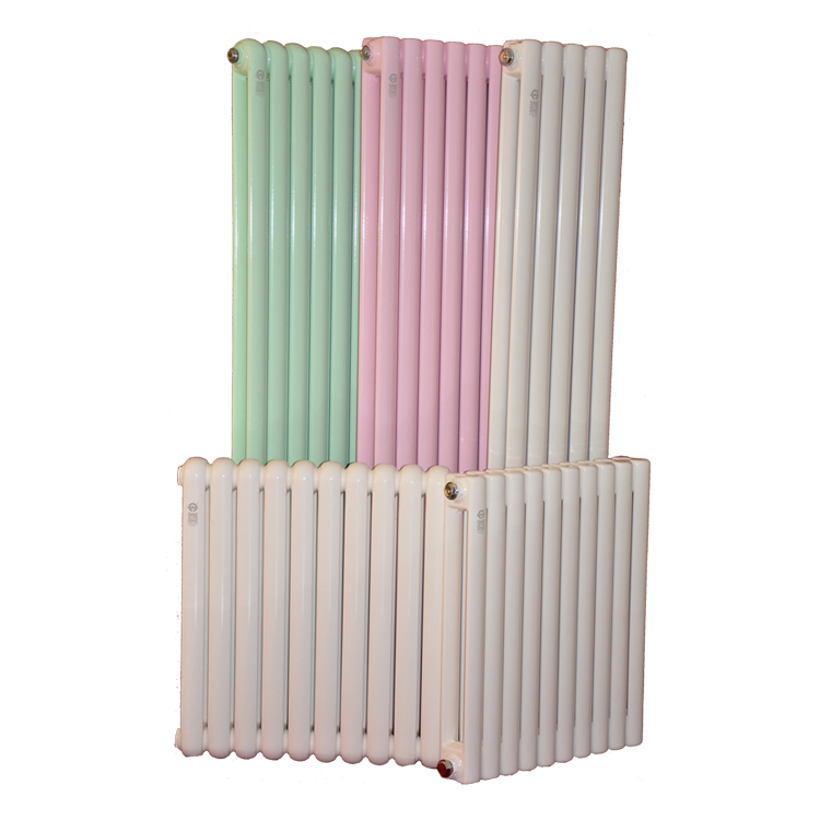 山西厂家钢二柱50方圆头方头 大水道散热器节能环保暖气片 