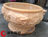 精品石雕缸出售水缸石雕大小可定