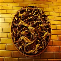 铸铜圆形浮雕 景观展览室内壁画 室内圆形铜浮雕壁画