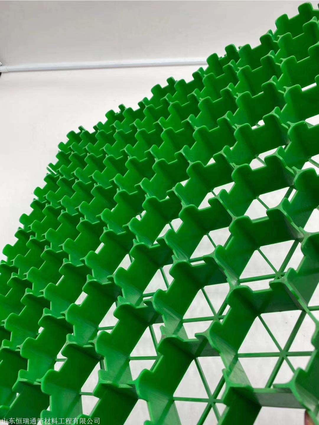 厂家批发停车位园林绿化5公分7公分绿色hdpe塑料植草格