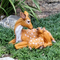 公园母子鹿雕塑 户外动物园铜雕塑 群鹿摆件定制