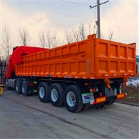 加高厢板后翻自卸半挂车 8米9米10米立翻自卸半挂车 自动篷布环保