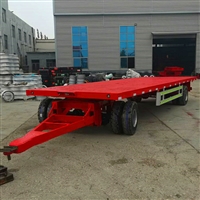  可拆卸围栏全挂车厂家生产 护栏式平板全挂车 转盘式全挂拖车