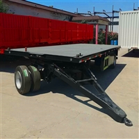 厂区专用 牵引杆转盘式全挂车 6米全挂平板车 