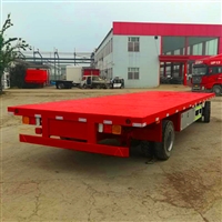 农用平板拖车转盘式全挂车 工地厂区平板拖车 生产厂家