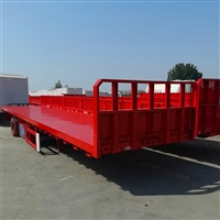 设计新款 13.75米平板半挂车 三桥平板运输半挂车