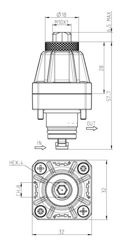 参考图：CAMOZZI康茂盛TC1-R31-C-V-OX2调节器