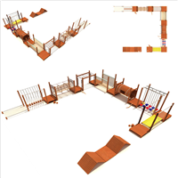 户外儿童拓展训练，探险拓展乐园游乐设备，儿童游乐园木质滑梯