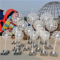 不锈钢蒲公英雕塑 园林景观不锈钢雕塑加工