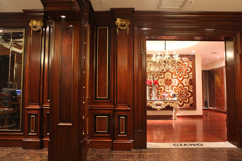 江西原木定制上饶别墅整木定制家居实木护墙板全屋定制