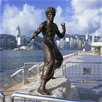 铸铜人物雕塑 李小龙铜塑像 武术人物铜像定制