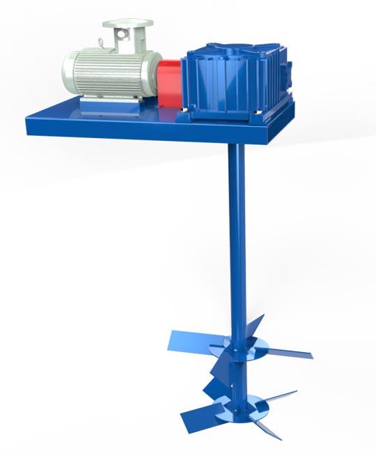 石油钻机泥浆净化系统18.5kw卧式搅拌器生产厂家