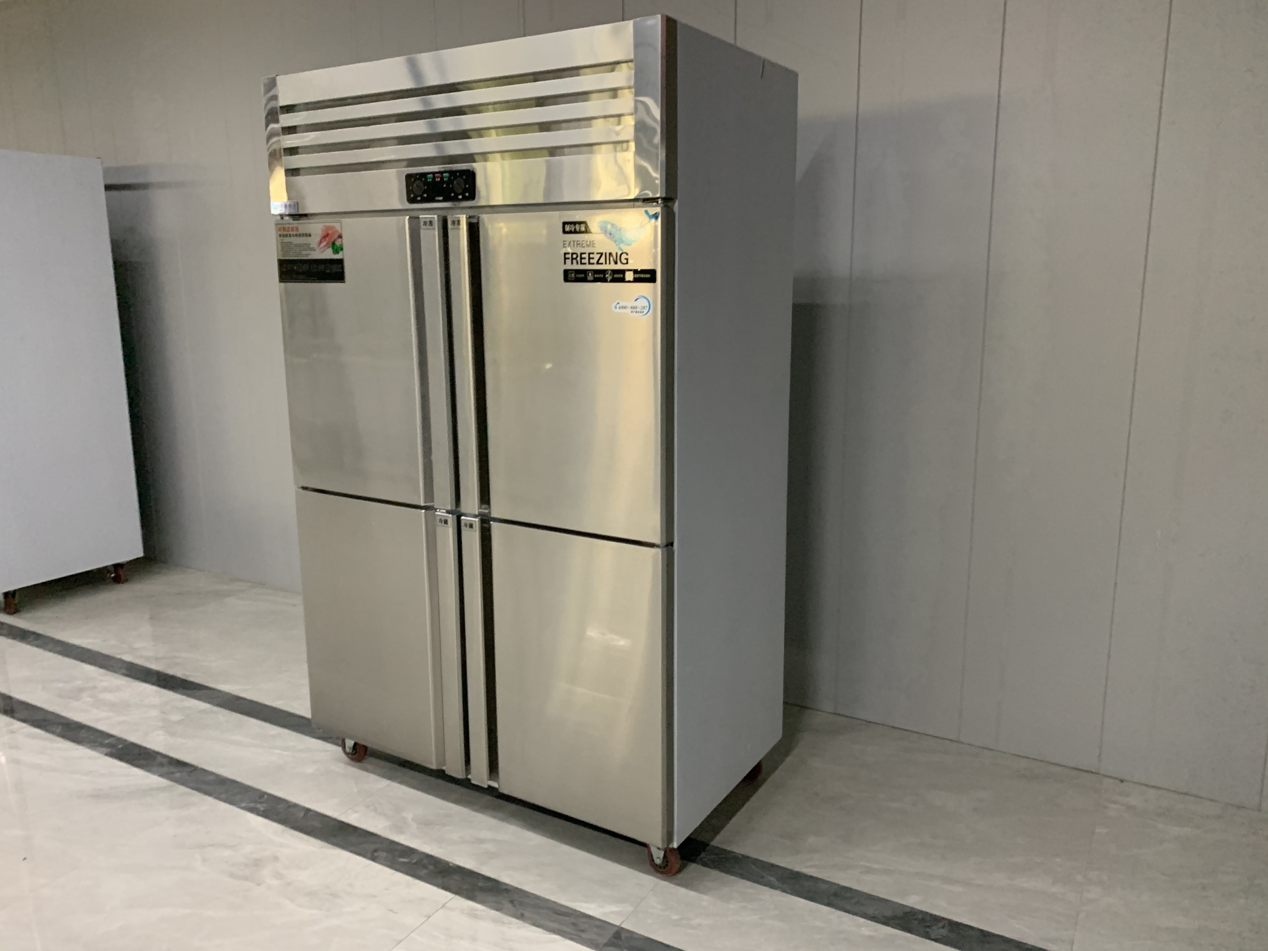 四六门冰柜 立式冷冻冰柜对开门冰柜 不锈钢保鲜冰柜点菜柜