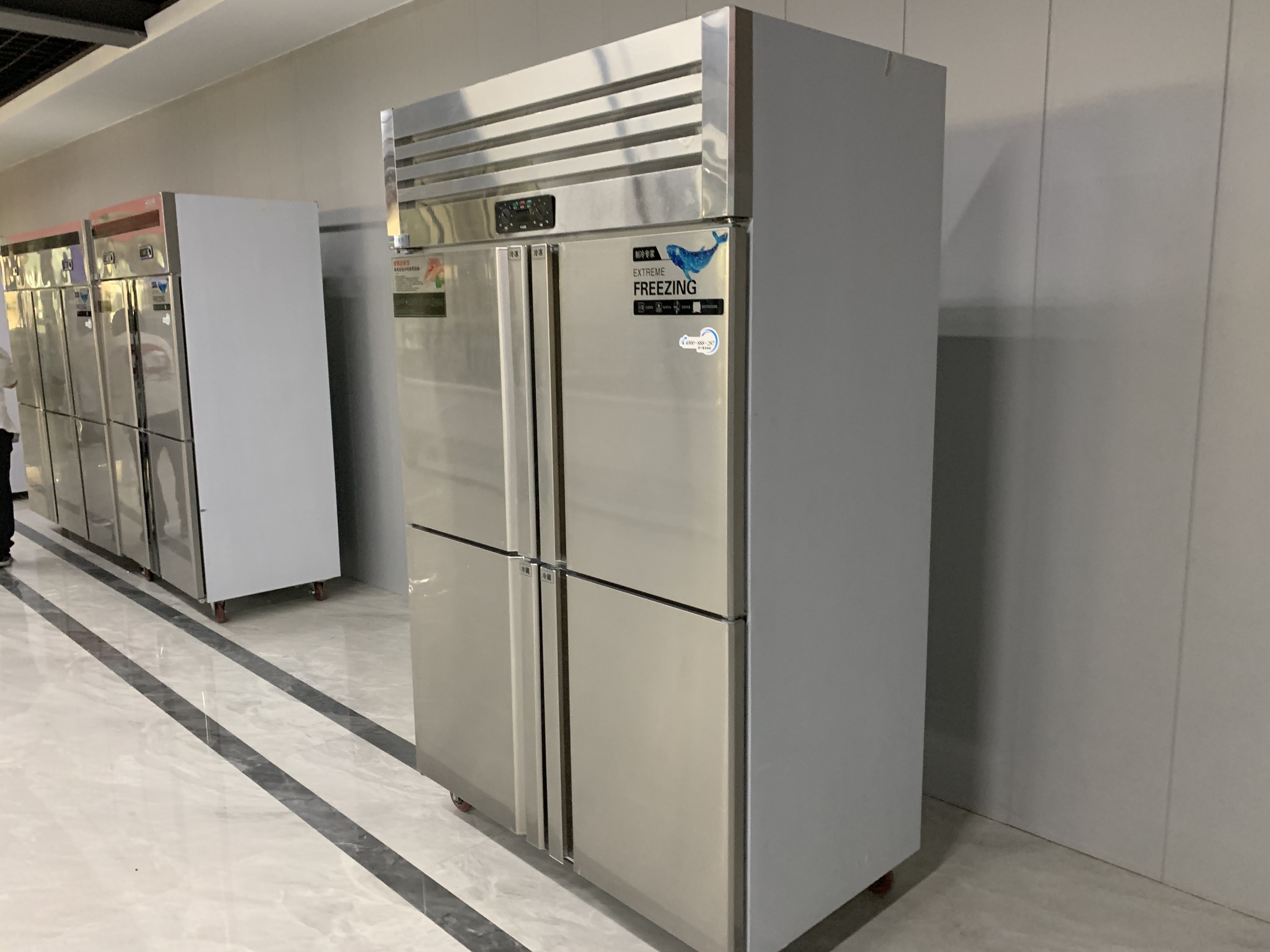 四六门冰柜 立式冷冻冰柜对开门冰柜 不锈钢保鲜冰柜点菜柜