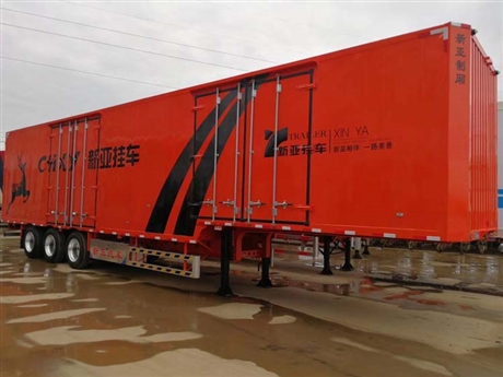 快递物流箱式运输车集装箱运输骨架车集装箱厢式半挂厂家报价