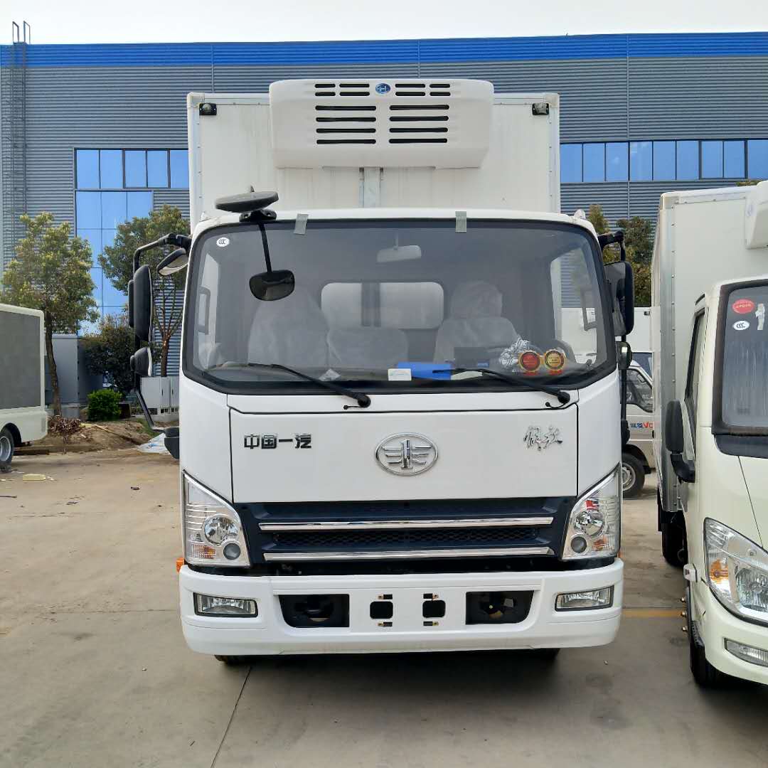 蓝牌4.2米箱体一汽解放牌冷藏车 牛羊肉猪肉保鲜车-搜了网