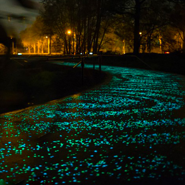 小区夜光跑道施工,夜光跑道怎么做,荧光跑道铺设方法