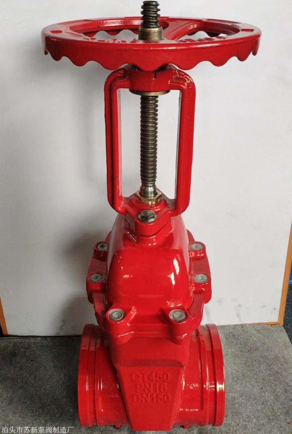 沟槽明杆软密封闸阀 dn80规格齐全 厂家直发