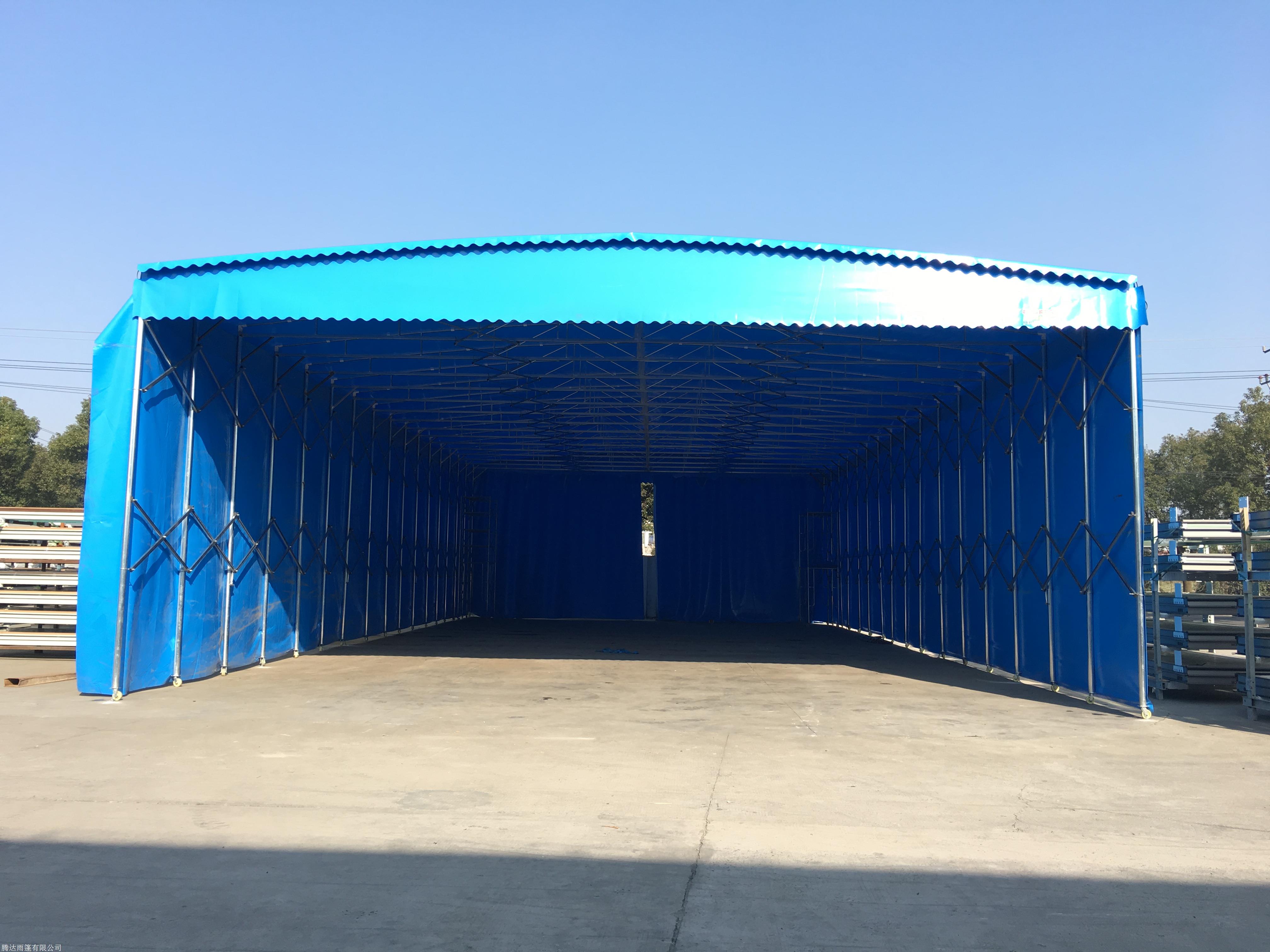 厂家直销推拉雨棚 工地临时帐篷 大型仓储蓬 移动车棚 遮阳蓬