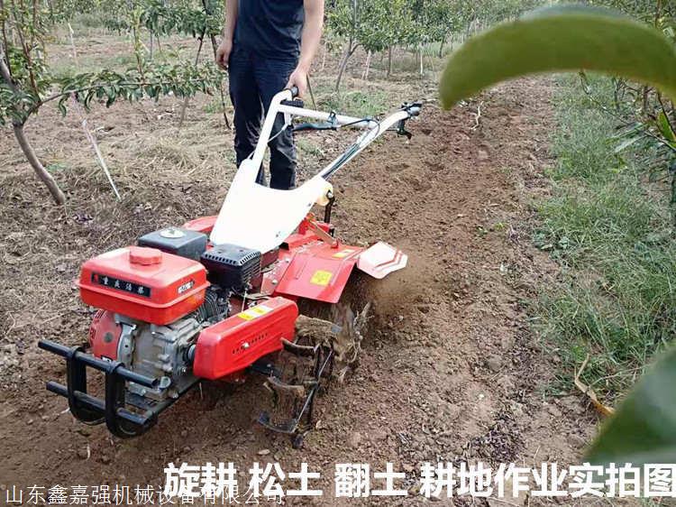 手扶式四驱微耕机 170自走式农用翻地机 果园大棚汽油犁地机