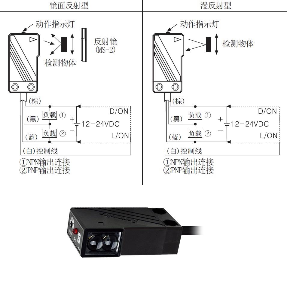 韓國進口品牌光電傳感器光電開關安裝接線圖查詢中國廣東省 深 